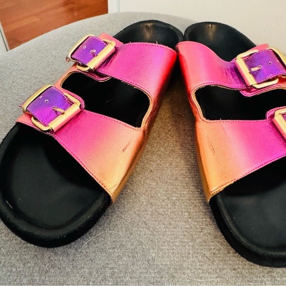 ISABEL MARANT Lennyo dégradé metallic leather slides - Picture 5 of 10